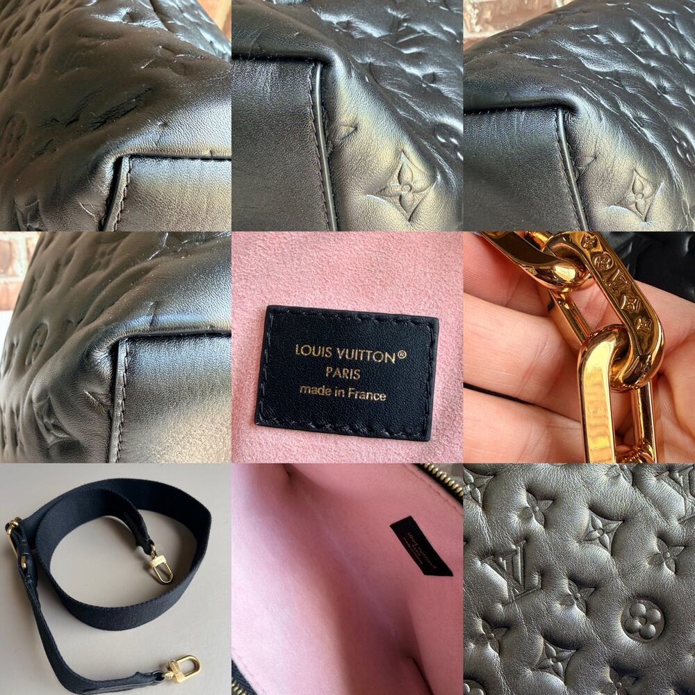 Louis Vuitton Coussin Hobo Monogram Embossed Lambskin MM Black 28169 - Picture 15 of 16